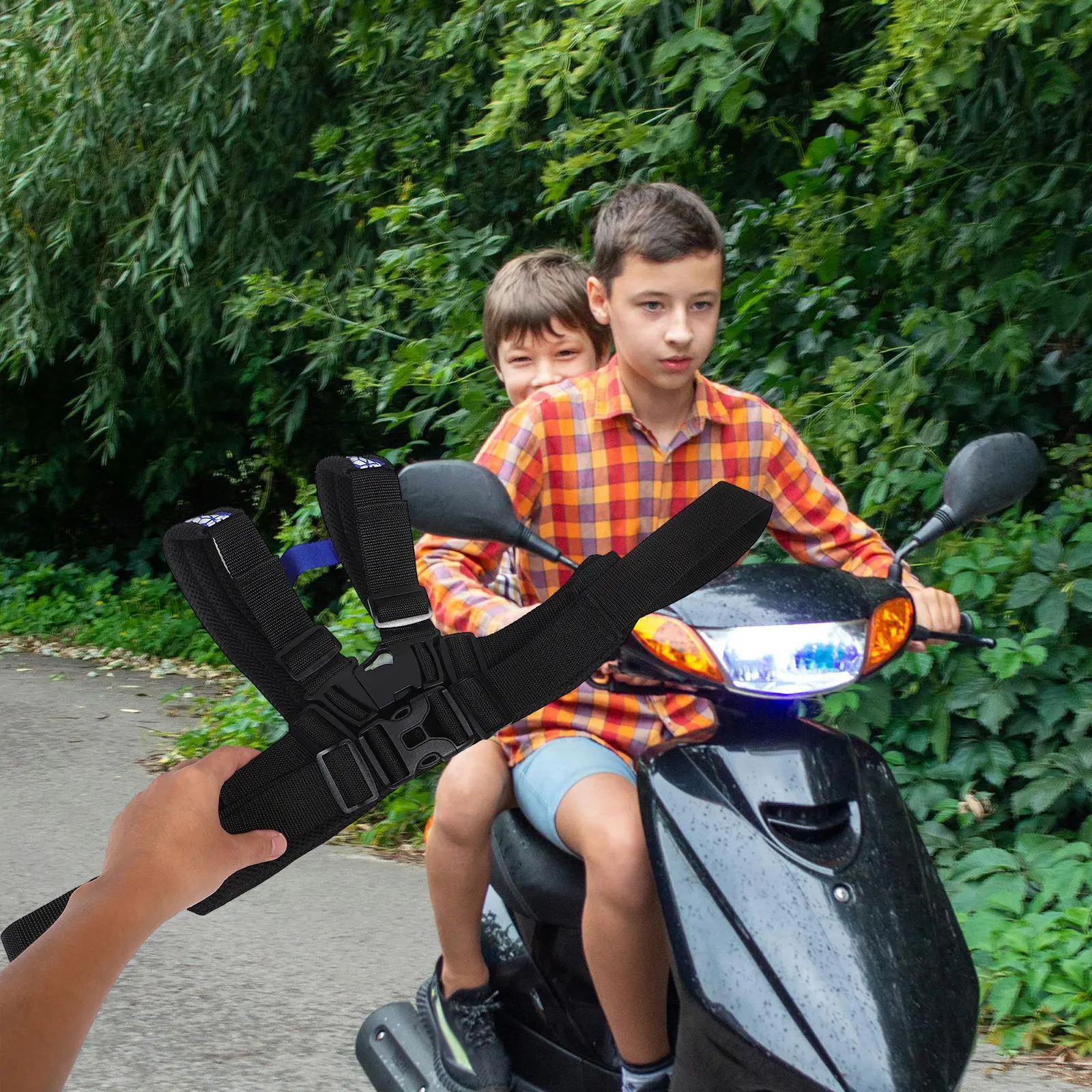 Arnés reflectante ajustable para bicicleta infantil con correas - imagen 4