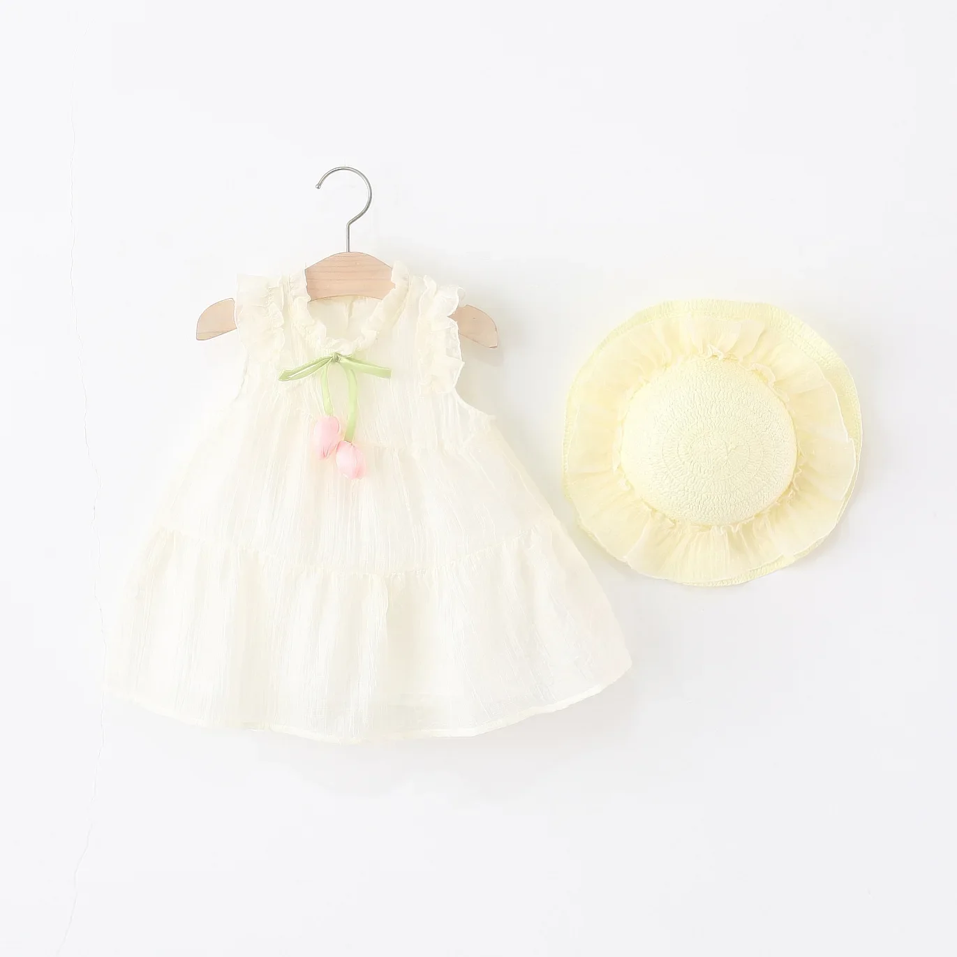 Vestido de verano niña de algodón sin mangas estampado floral