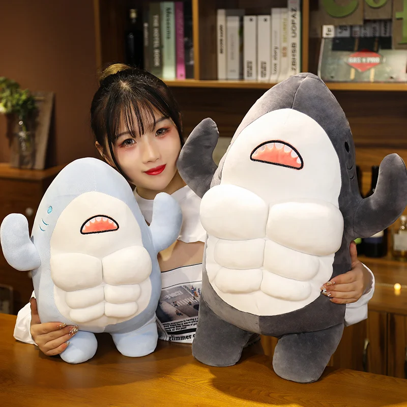 Peluche tiburón cojín suave mullido para bebés y niños - imagen 3