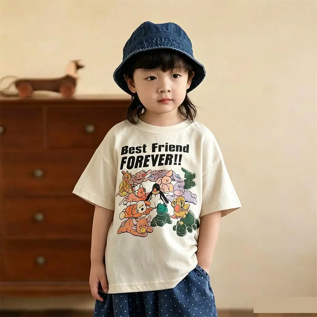 Camiseta estampada niño de cuello redondo informal para verano - imagen 4