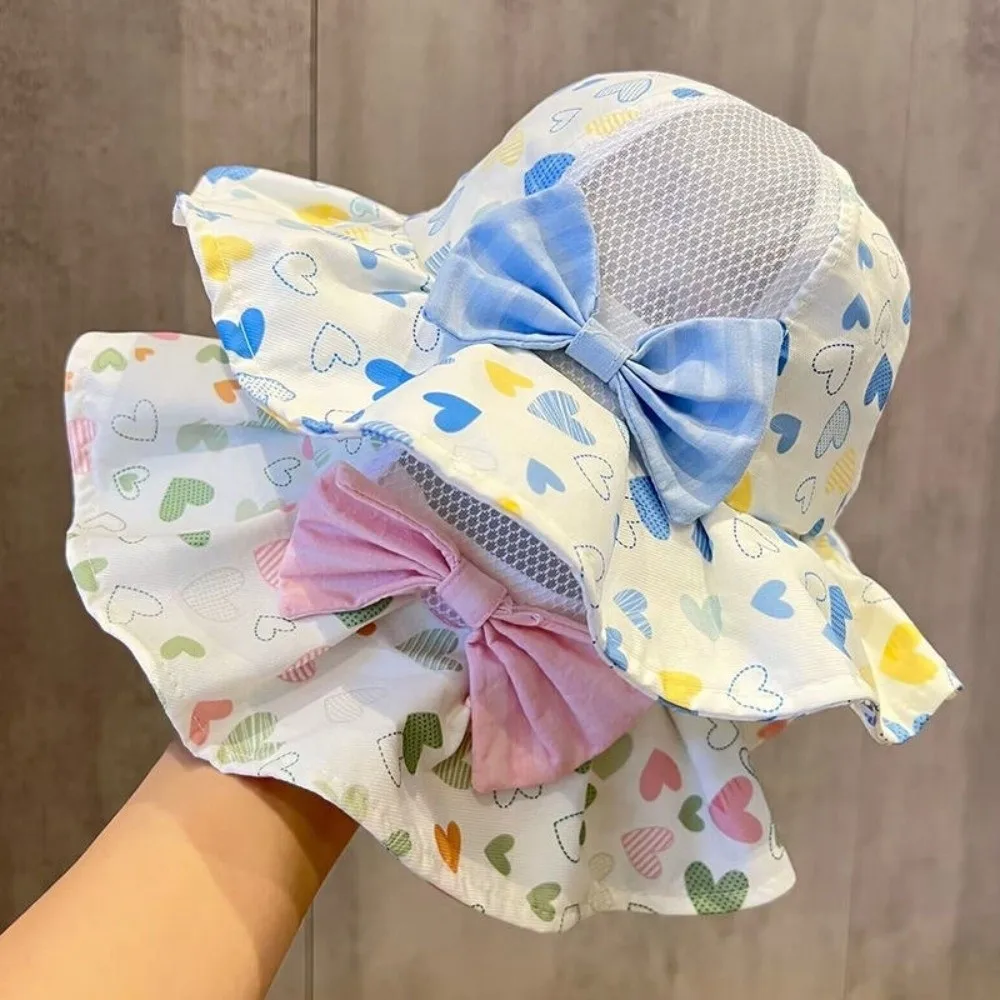 Sombrero de sol transpirable para bebé niña con lazo princesa - imagen 4