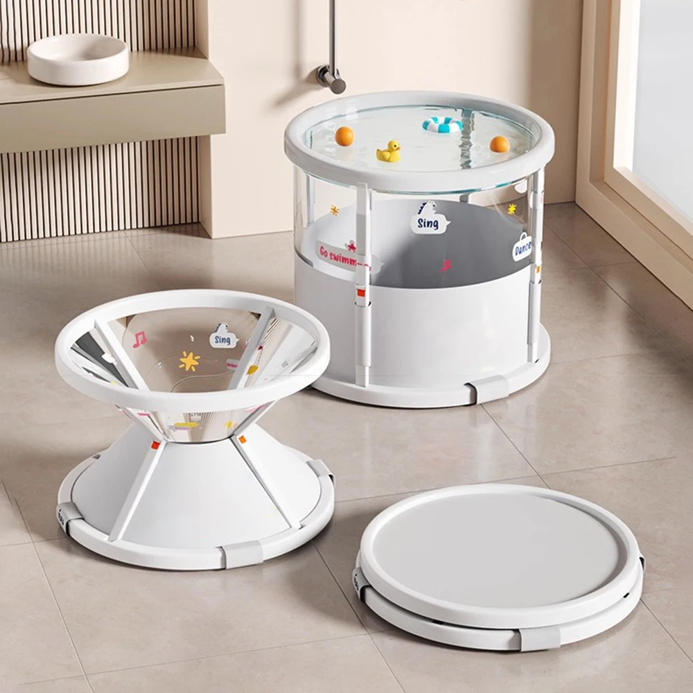 Piscina infantil de juego plegable con drenaje de suelo suave - imagen 4