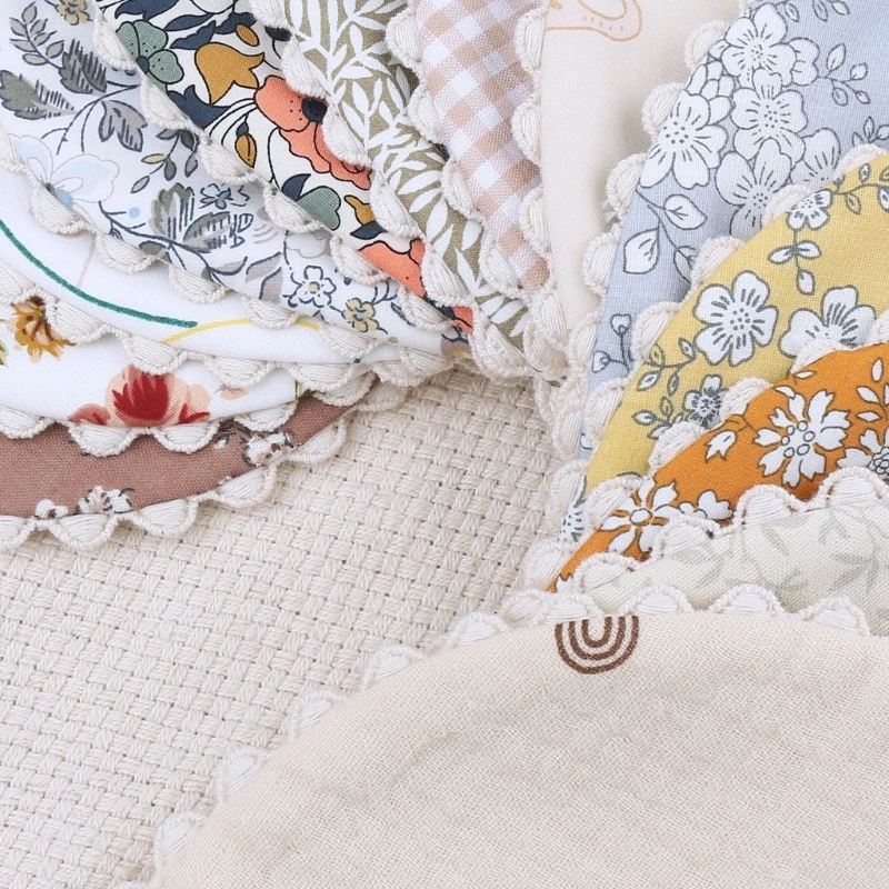 Babero gasa floral vintage doble cara para bebé y recién nacido - imagen 5