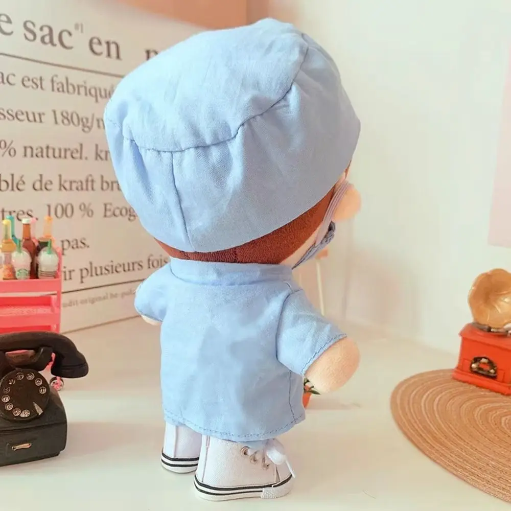 Traje uniforme de algodón para muñecas Idol con top y abrigo blanco - imagen 5