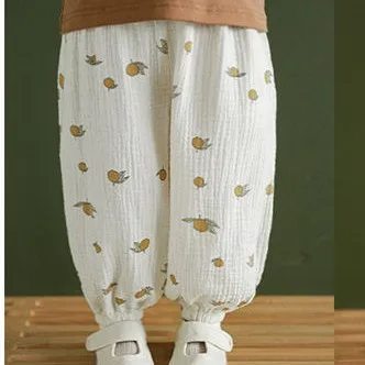 Pantalones bombachos bebé unisex de verano con estampado diseñador - imagen 3
