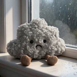 Peluche almohada de nubes grises suave, regalo para niños