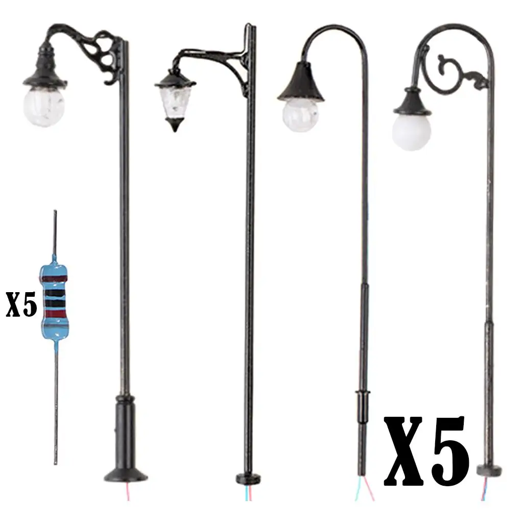 Farolas LED de maqueta para vías con resistencias - imagen 2