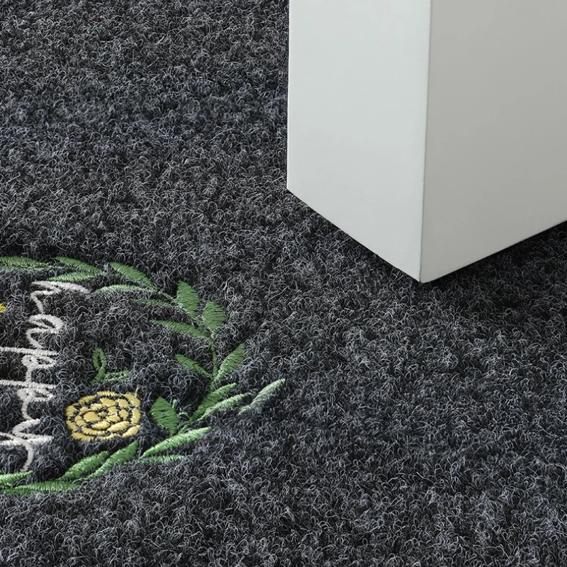 Tapete antideslizante de PVC gris oscuro, secado rápido