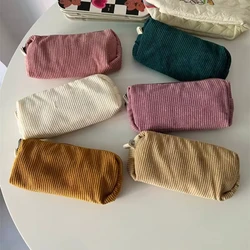 Estuche escolar de pana para lápices de niño – Gran capacidad con cremallera