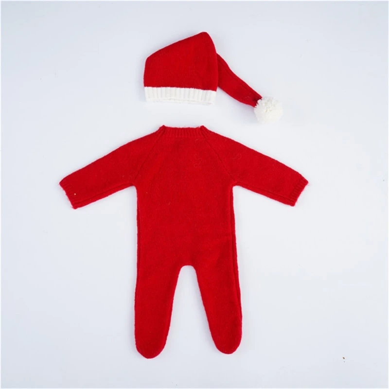 Pelele navideño de bebé con gorro de Papá Noël para fotos - imagen 2