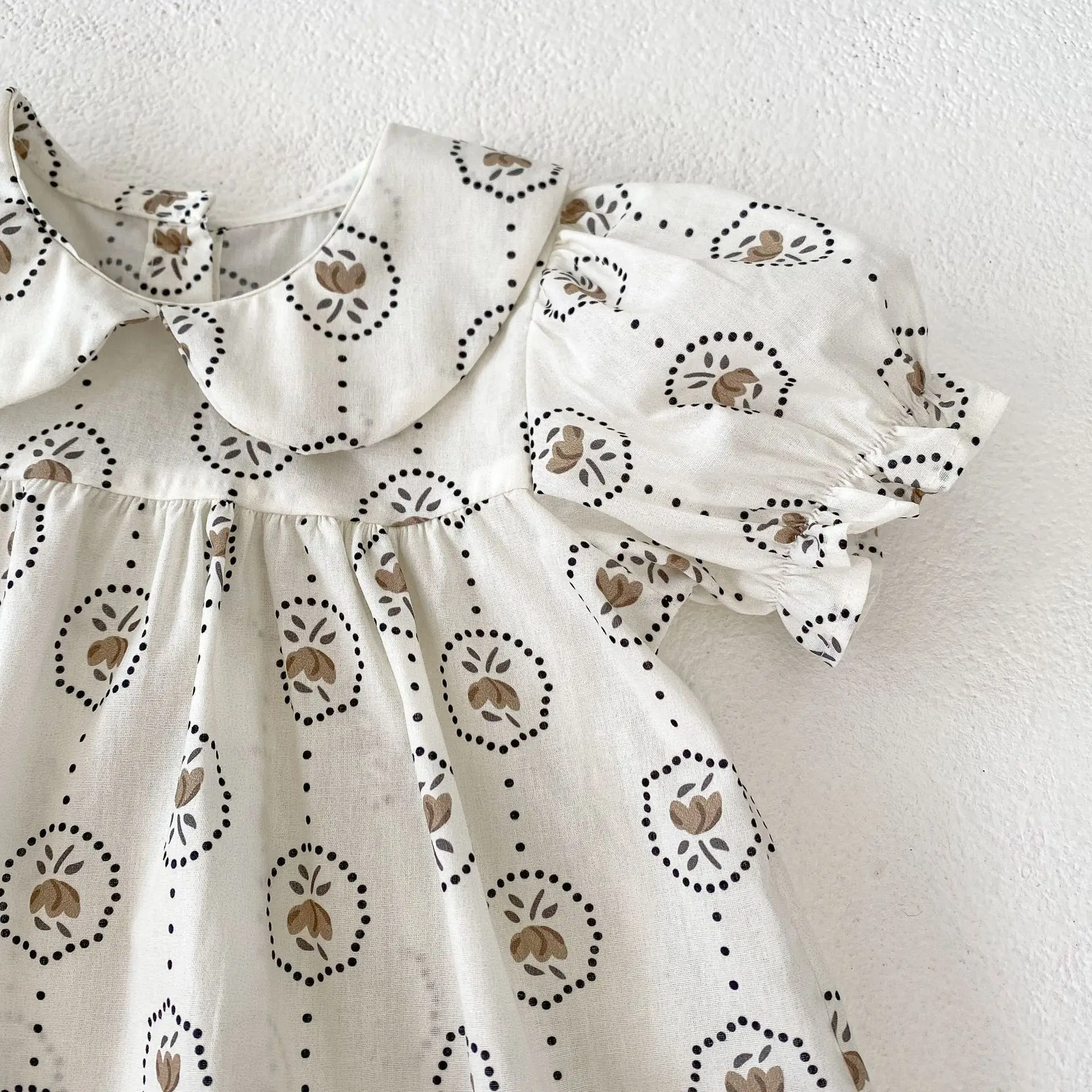 MILANCEL - Traje de verano para niña con cuello Peter Pan - imagen 3