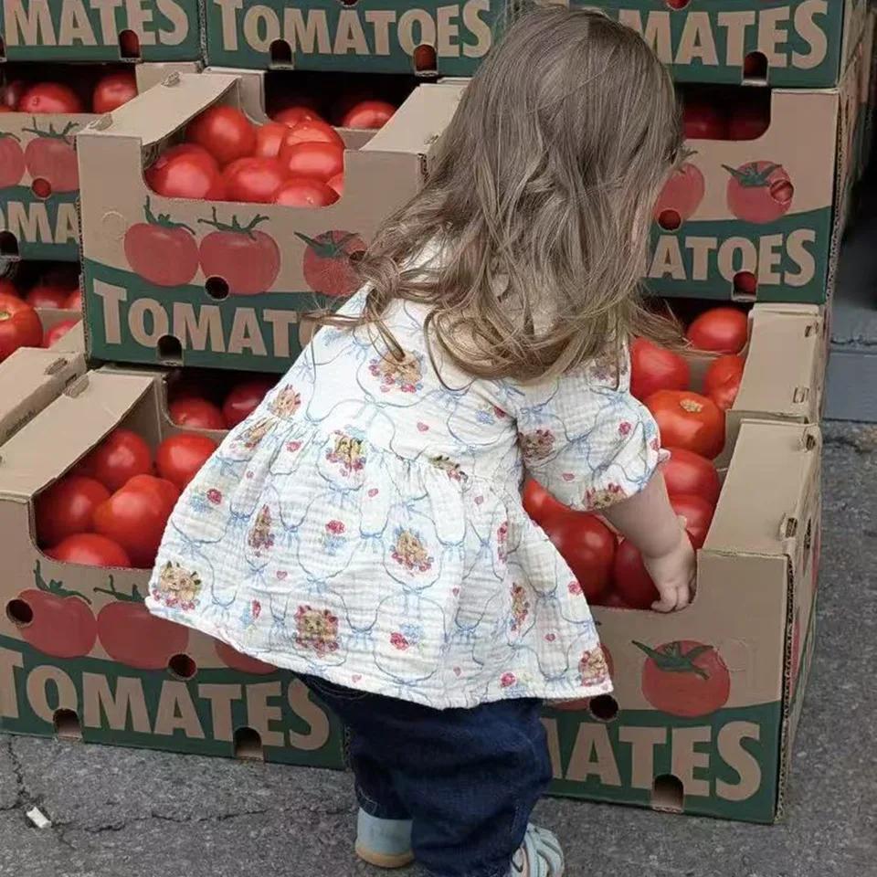 Conjunto infantil para niñas con camiseta estampada