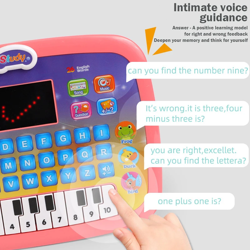Tableta LED educativa para niños con letras y música - imagen 3
