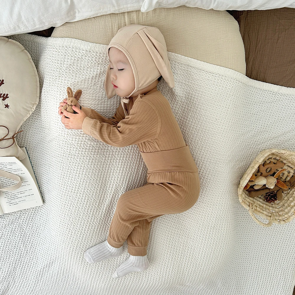 MILANCEL pijama largo de bebé de otoño con osito de dibujos - imagen 3
