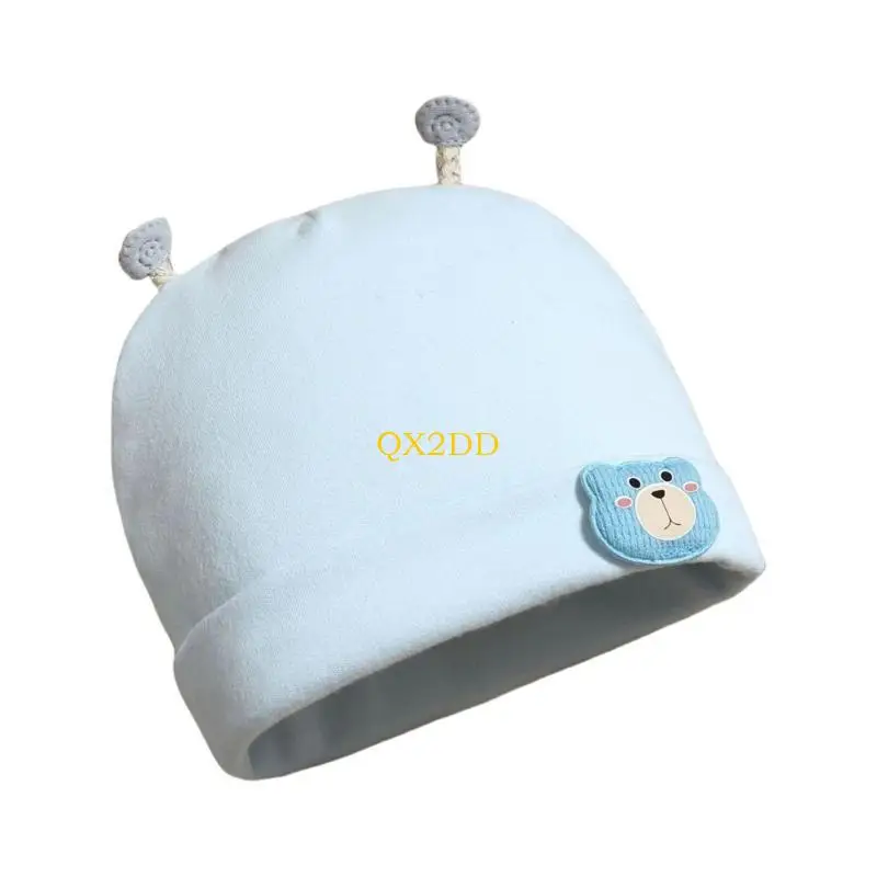 QX2D Gorro bebé de algodón suave y transpirable para recién nacidos - imagen 2