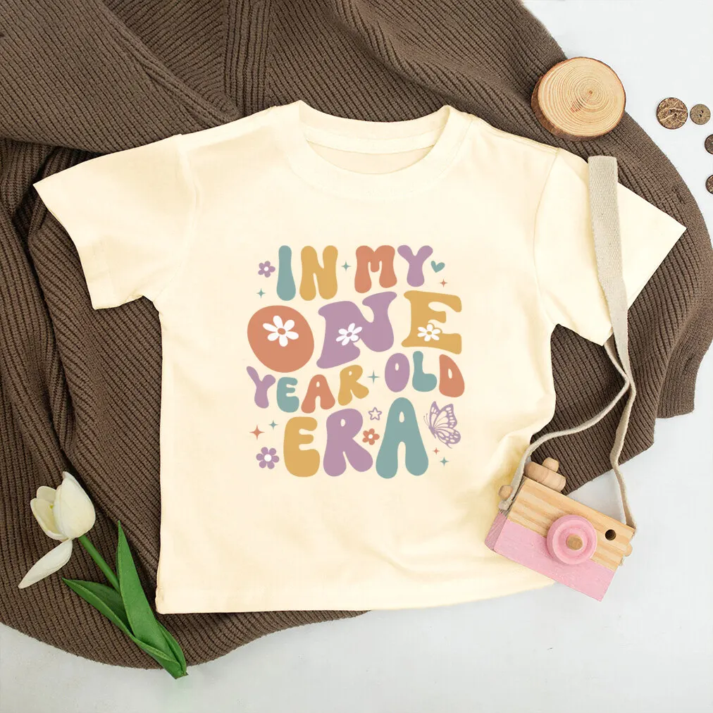 Camiseta retro de primer cumpleaños con manga corta para bebé - imagen 2