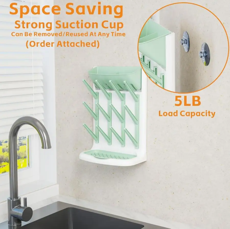 Escurridor de pared para biberones y tetinas de secado - imagen 4