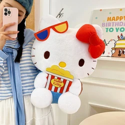 Peluche Hello Kitty Sanrio con forma de palomitas, suave regalo