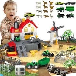 Juguete educativo granja con figuras animales y tractor