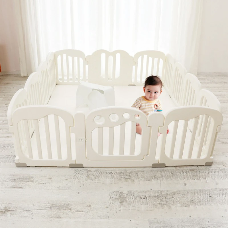 Parque infantil bebé con estera para gatear y puerta segura - imagen 4