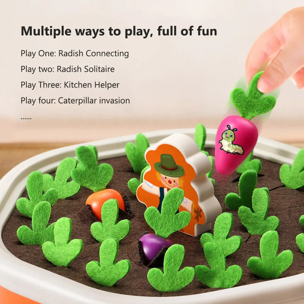 Juego educativo de cosecha para niños - Juguete de madera natural - imagen 5