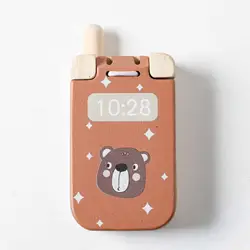 Teléfono de madera educativo para estimular la motricidad infantil