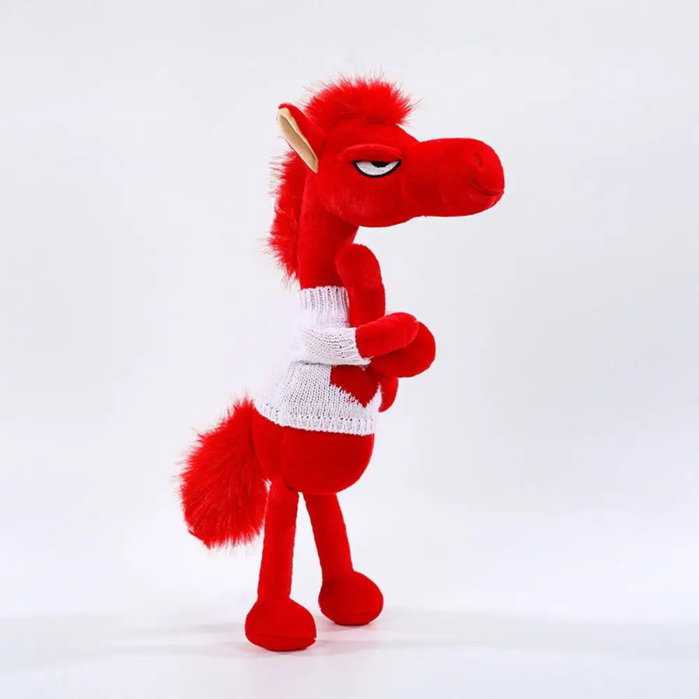 Peluche de caballo en tono rosa de frente