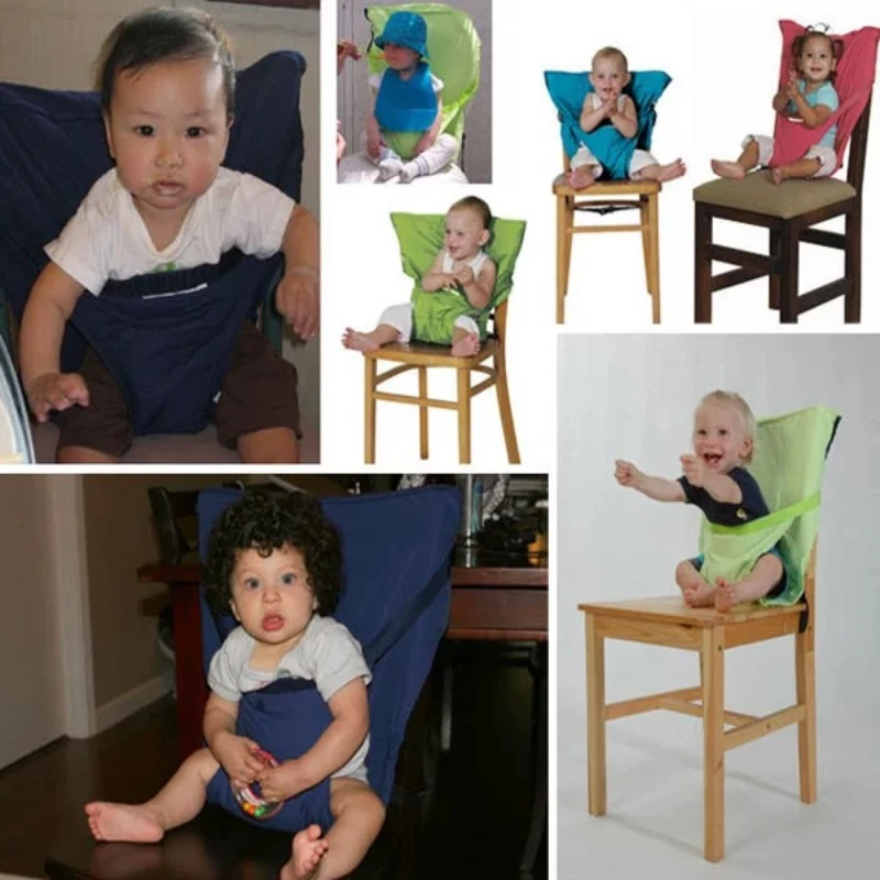 Trona para bebé con arnés y funda de asiento Oxford en comidas fuera - imagen 4