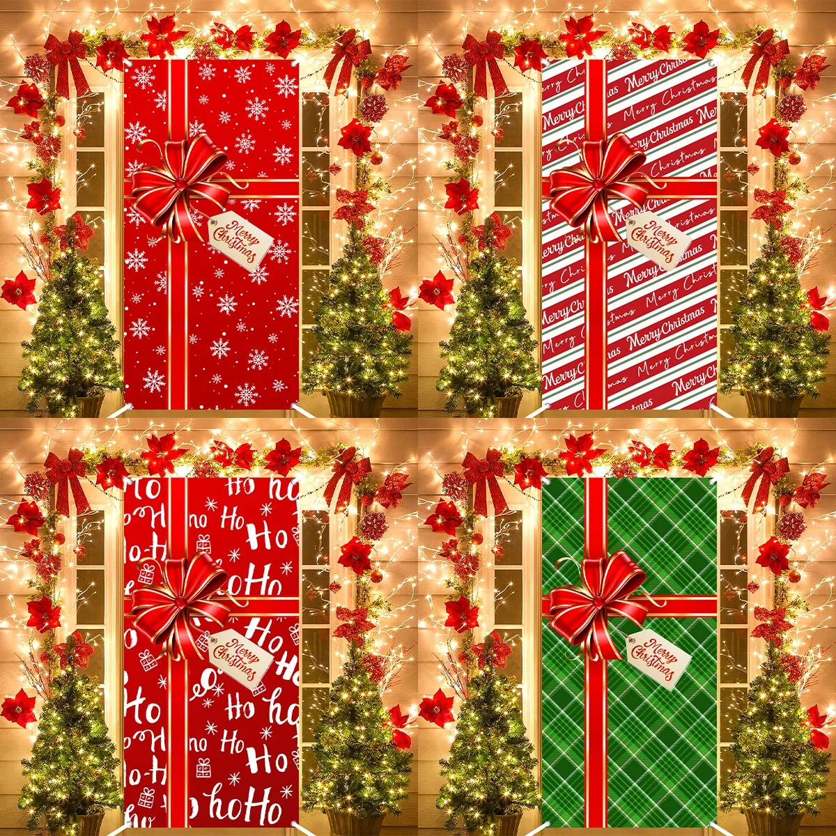 Cartel de puerta Santa Claus – Decoración navideña para el hogar - imagen 5