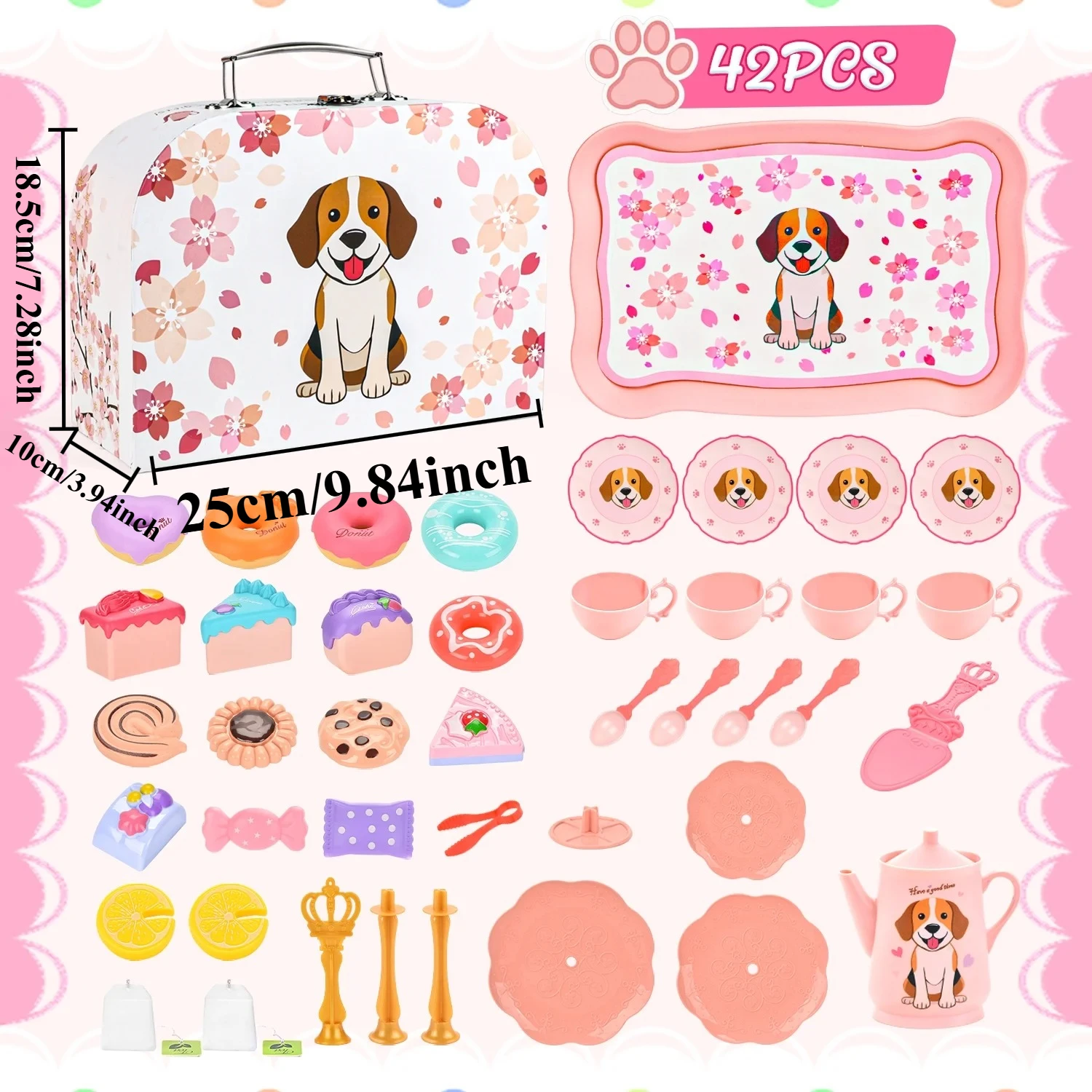 Juego de té princesa con tazita y platito para niñas - imagen 5