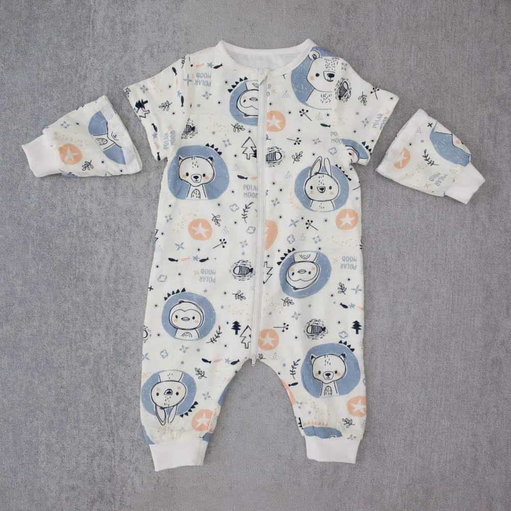 Saco de dormir bebé algodón de bambú pingüino con cremallera - imagen 4
