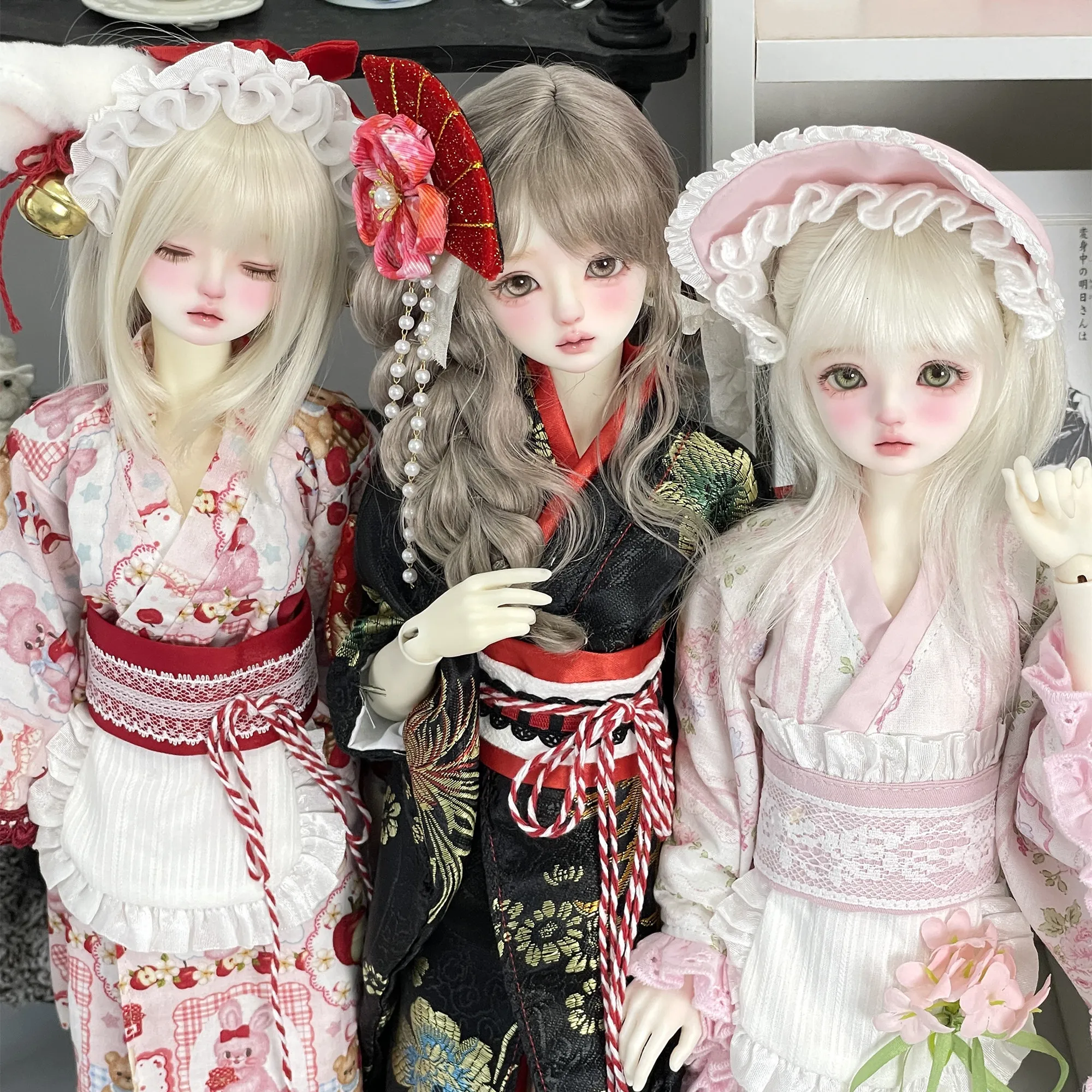 Kimono vintage para muñeca BJD estilo Lolita Moe Showa - imagen 4