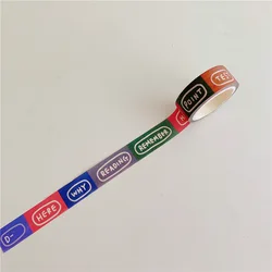 Cinta washi decorativa con letras del alfabeto, colorida