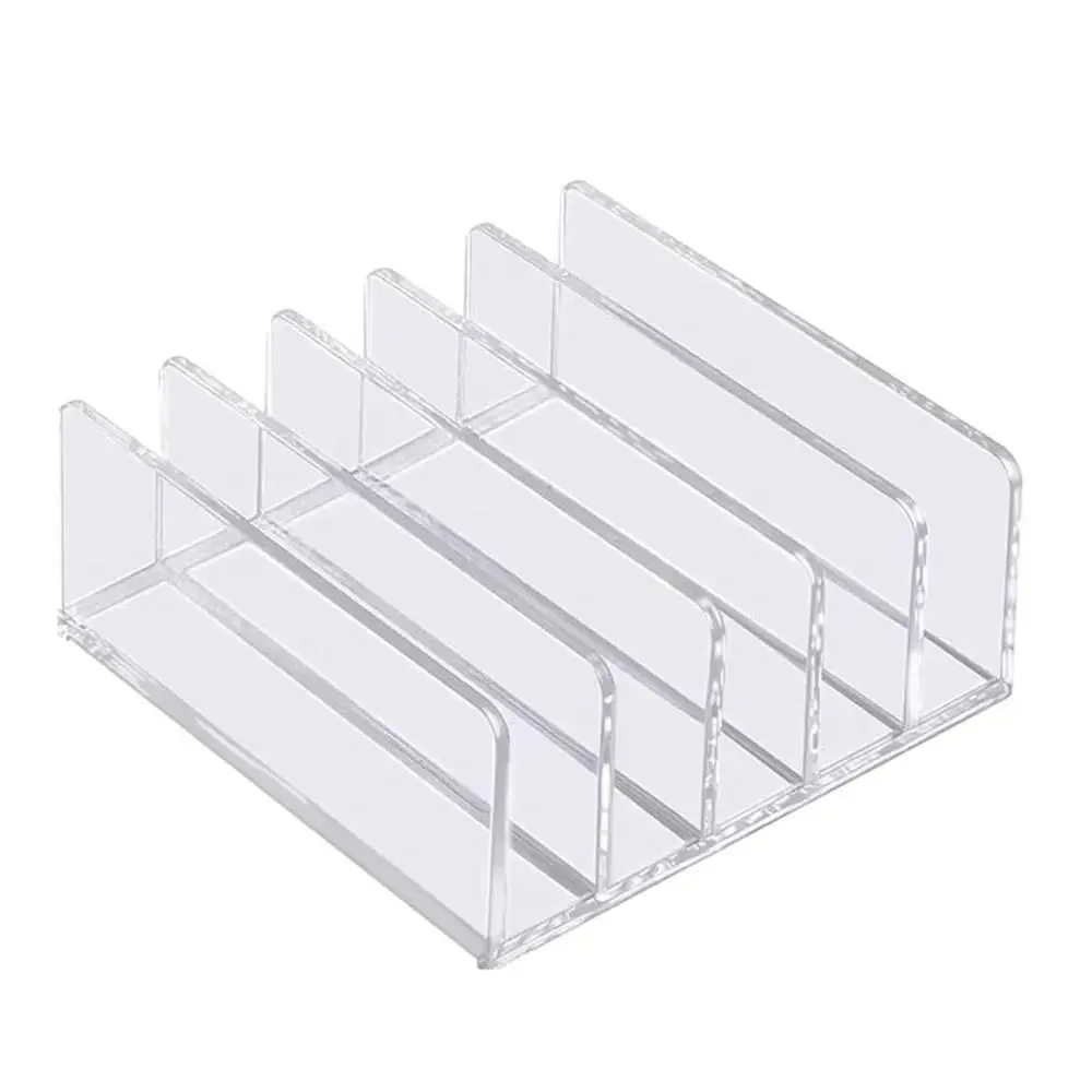 Organizador de escritorio acrílico transparente con soporte para cartas - imagen 2