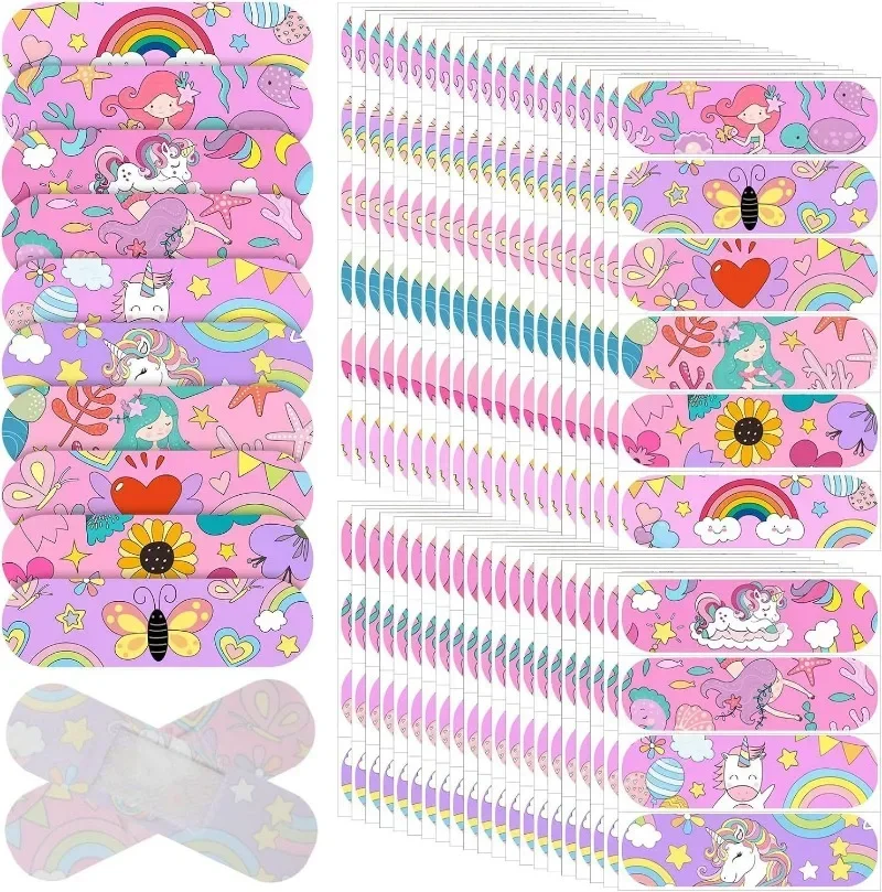 Tiritas infantiles adhesivas con dibujos de mariposa y corazón - imagen 3