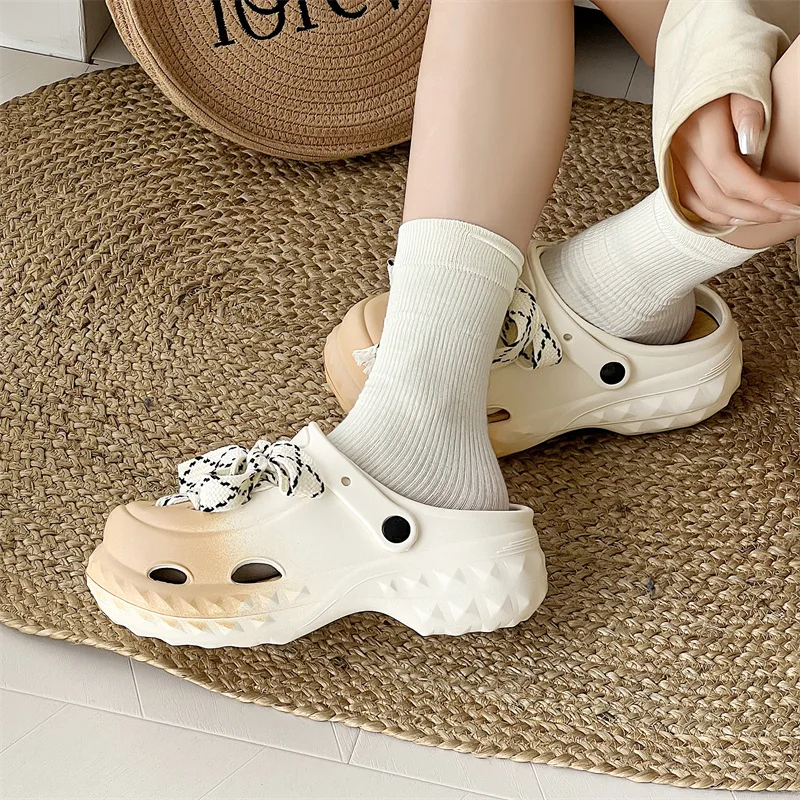 Sandalias infantiles de verano con plataforma y cordones - imagen 5
