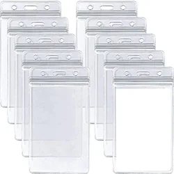 Porta tarjetas de identificación infantil de vinilo transparente