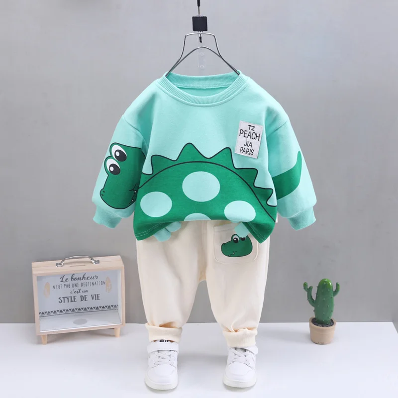 Pijama de algodón para niños con camiseta y pantalón estampados - imagen 2