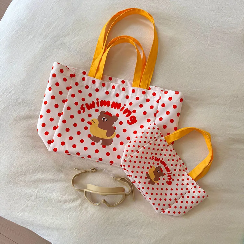 Bolsa de pañales impermeable gran capacidad con perros y osos - imagen 3