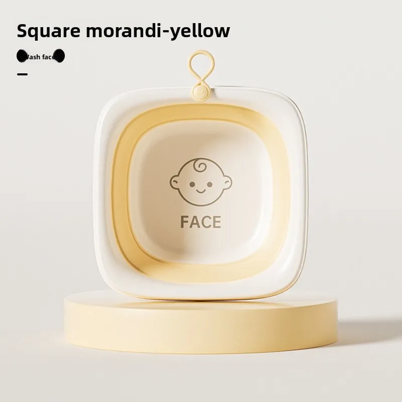 Lavabo plegable para bebés de plástico cuadrado, higiene - imagen 3
