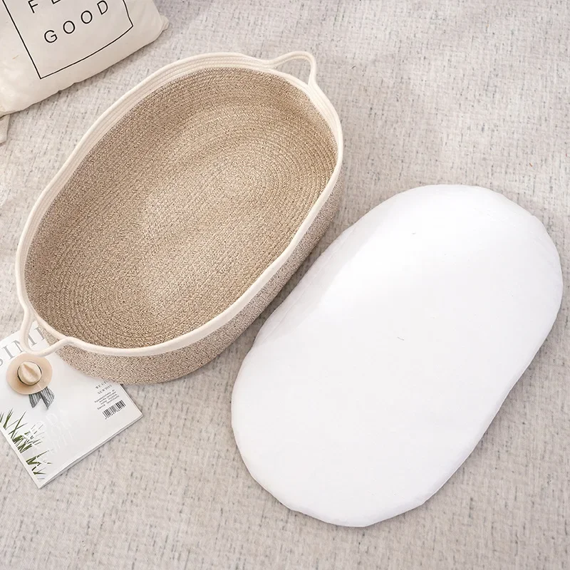 Cesta moisés de algodón natural para bebé recién nacido