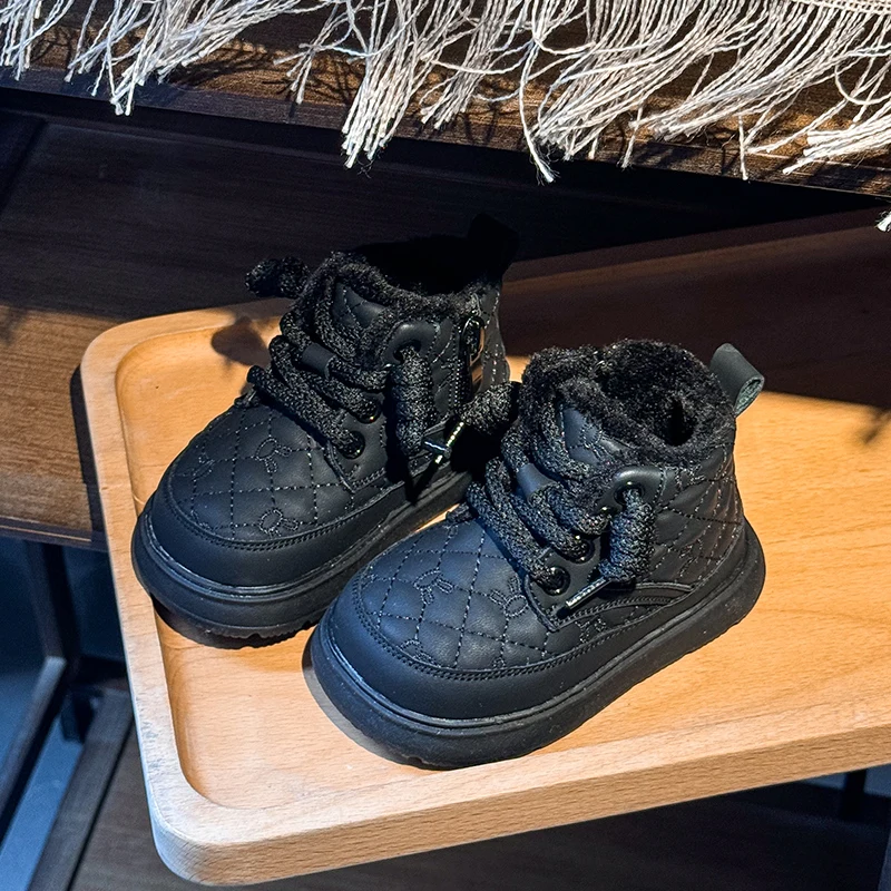 Botas de nieve para niños – Felpa suave, impermeable y antideslizante - imagen 4