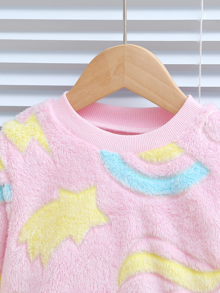 Pijama felpa manga larga para niña – Luz nocturna diseño nube arcoíris - imagen 5