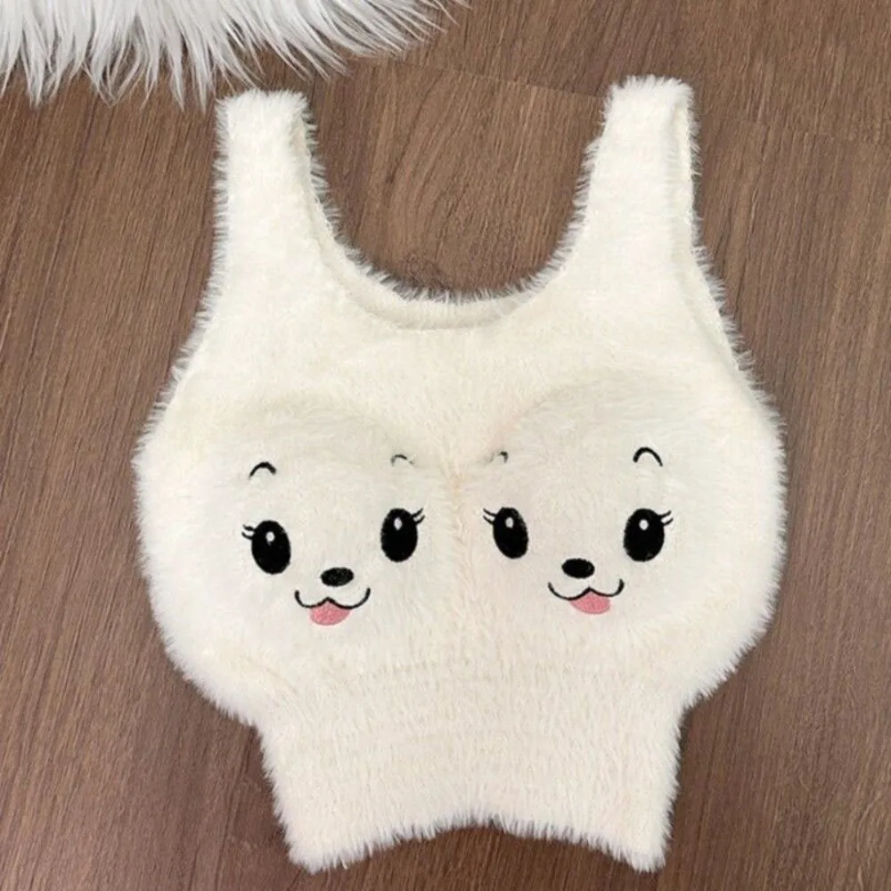 Chaleco térmico blanco para niña de ropa interior dulce otoño-invierno - imagen 2