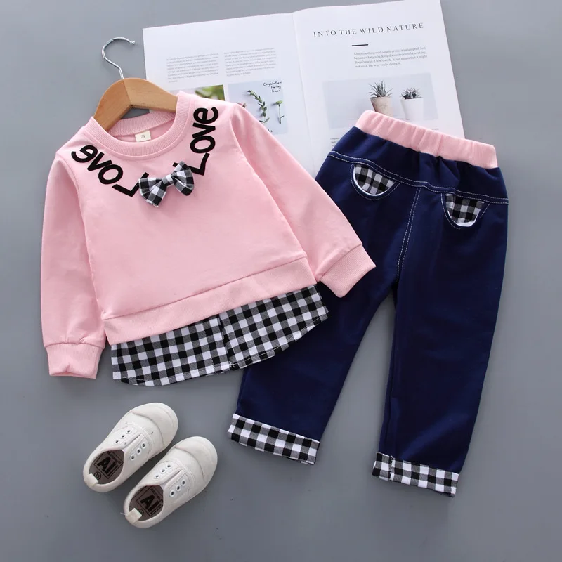 Conjunto primavera otoño para niña – camiseta y pantalón cómodo - imagen 2