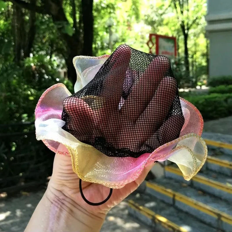 Bola de baile ballet para niña con gasa y encaje florido
