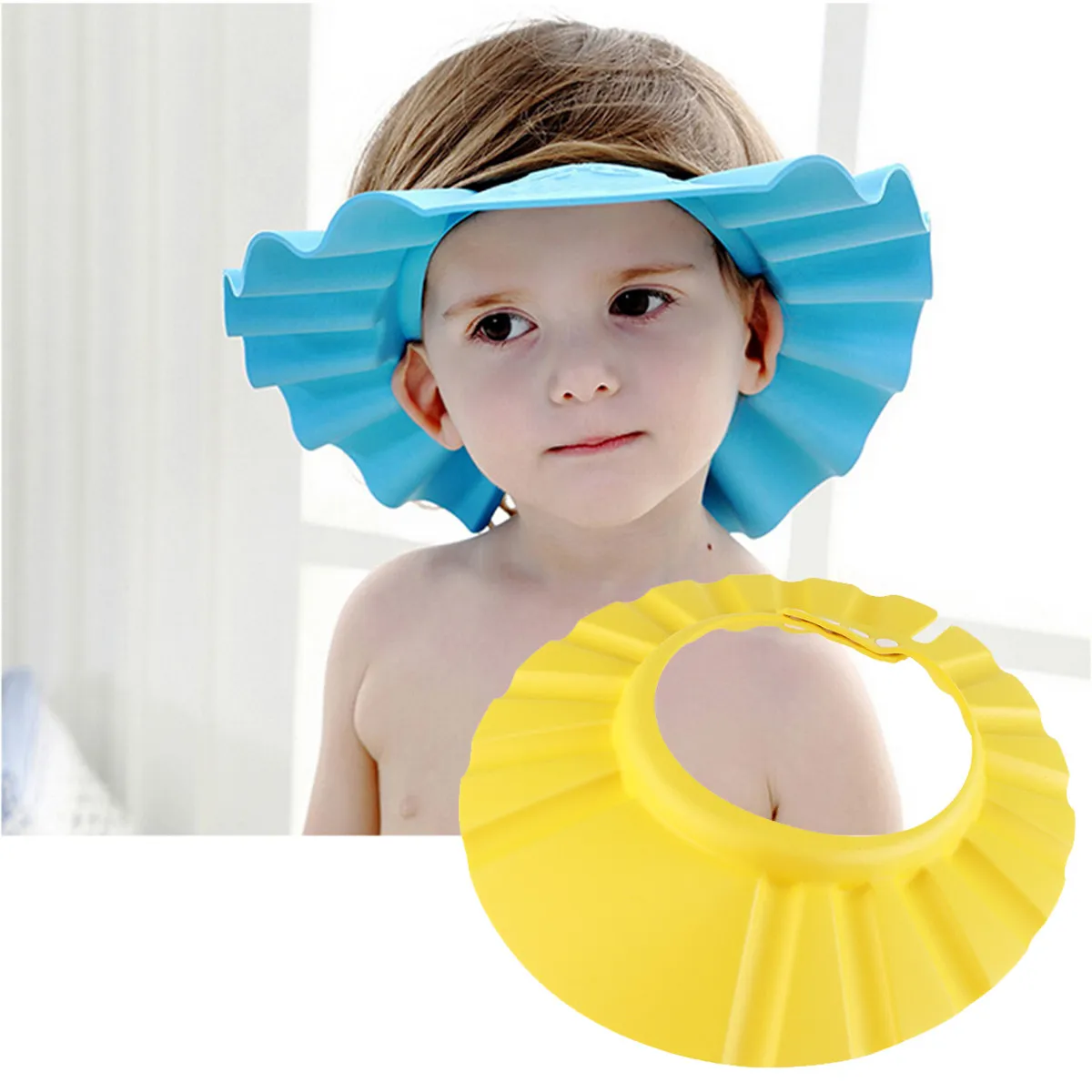 Gorro de baño impermeable para bebé ajustable de EVA ultraligero - imagen 4