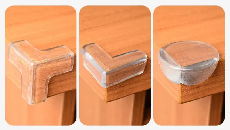 Instalación de protector en esquina de mesa de vidrio
