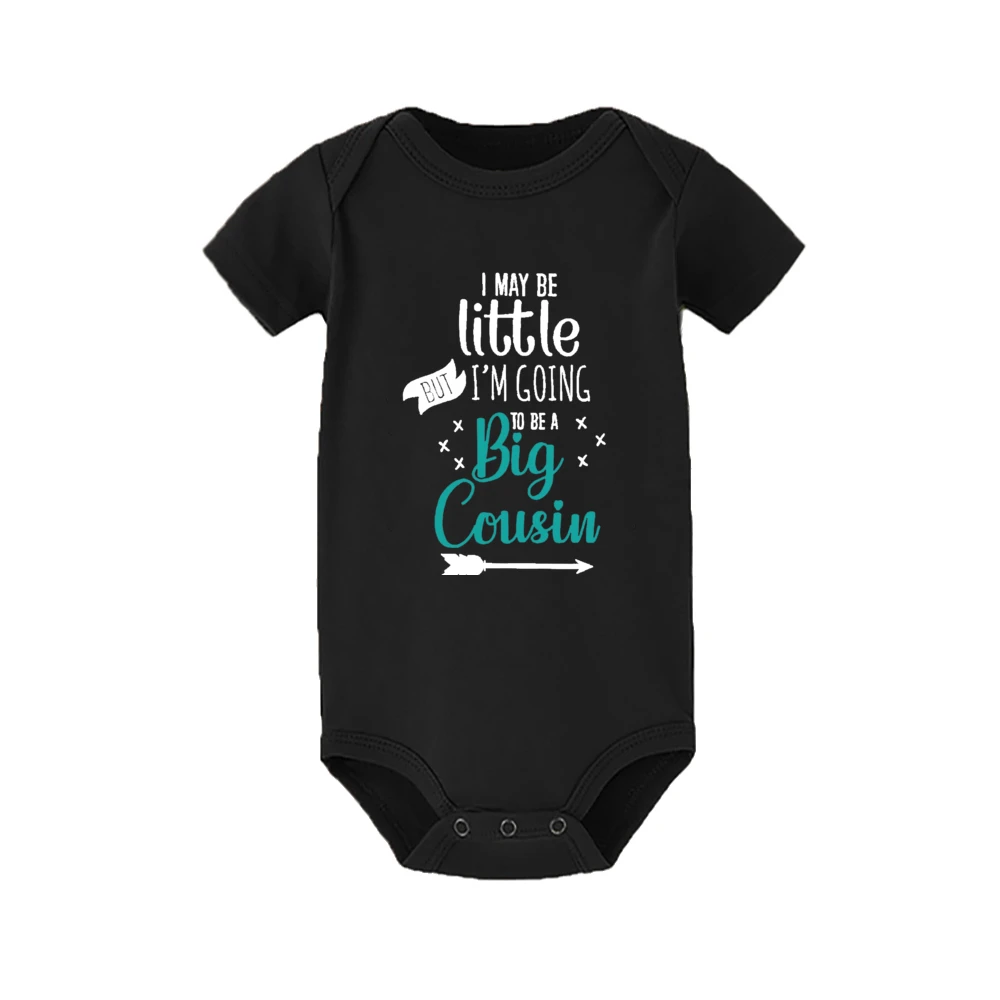 Mono de bebé revelación 'Big Cousin' – estampado tierno para primerizo - imagen 4