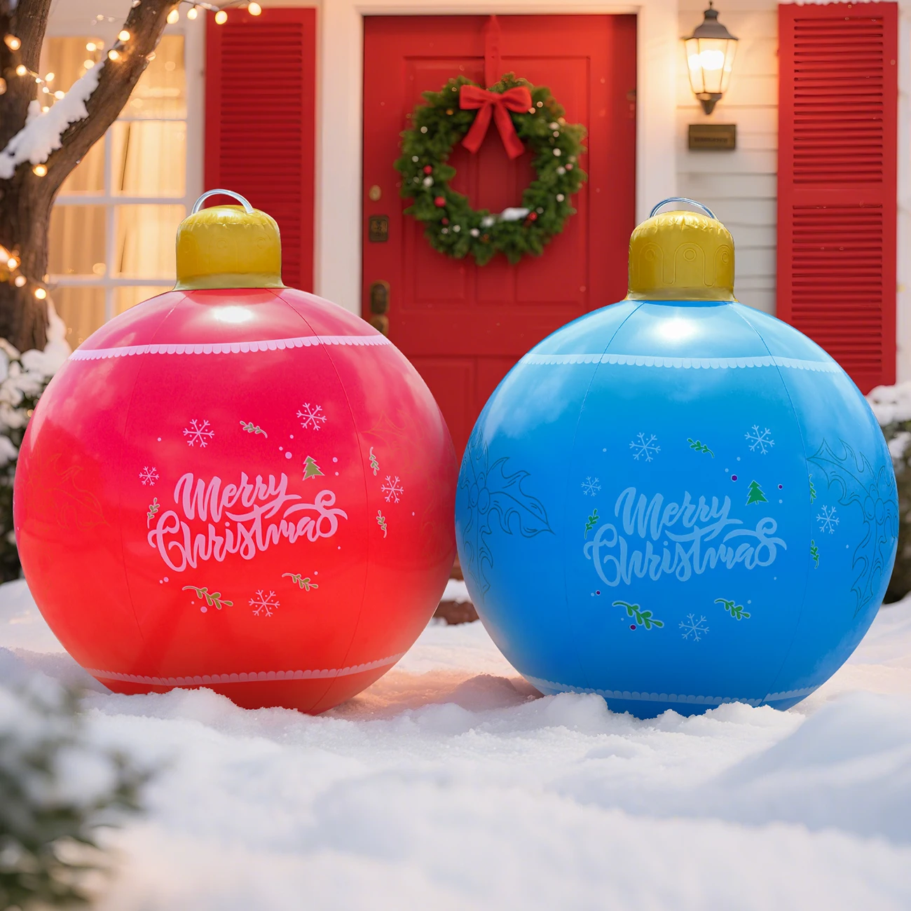 Bola de Navidad inflable decorativa para exterior, grande